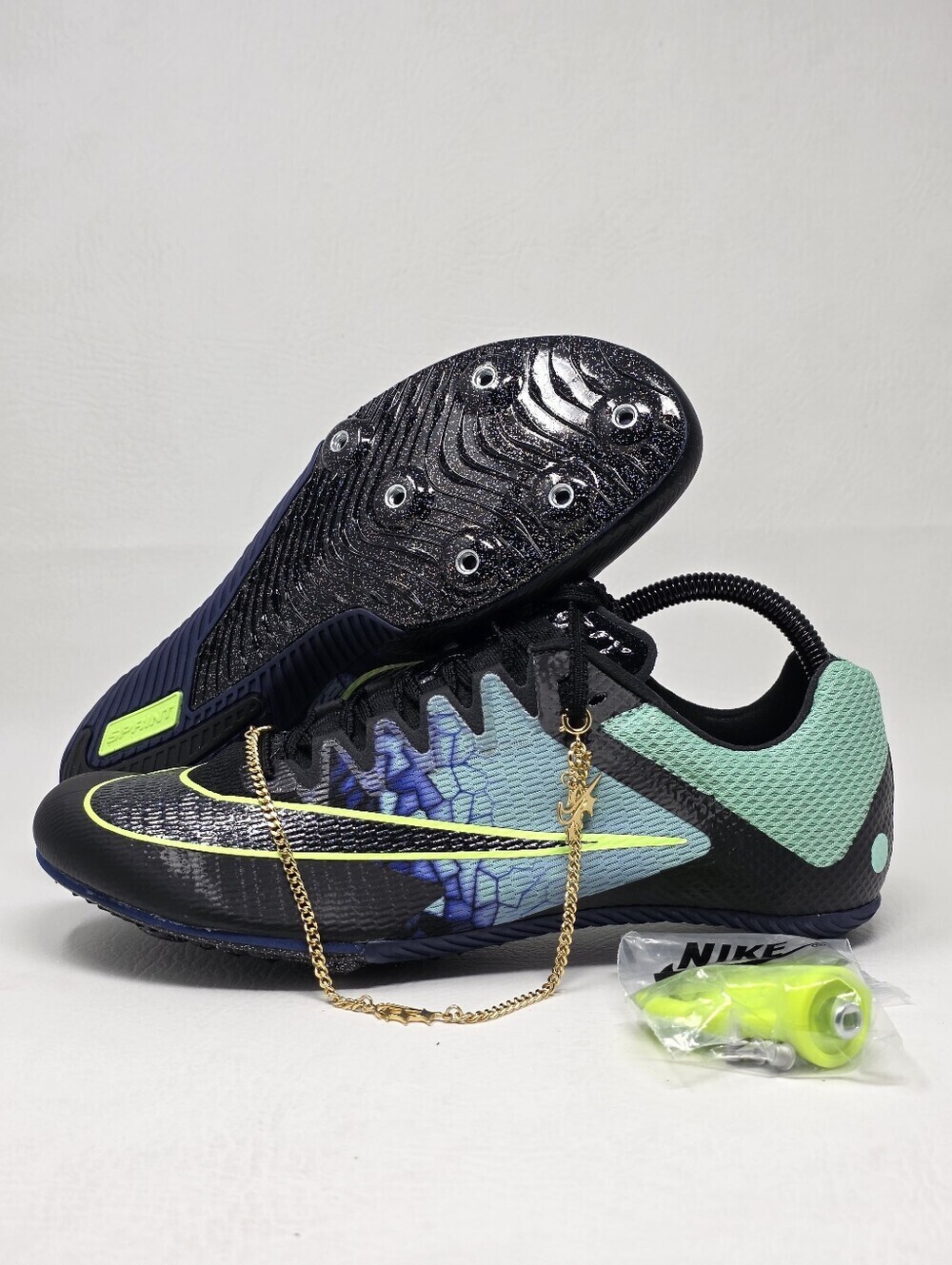 Nike Zoom Rival Sprint Track Men's Size 9 Glam Emerald Rise Sapphire IM9132-300